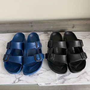 2 pairs of rubber Birkenstock sandals 39